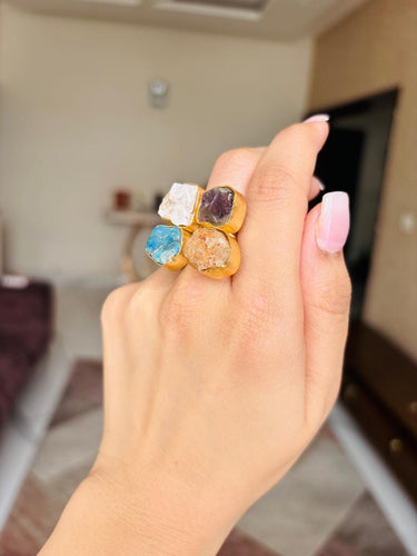 Raw Stone Golden Ring